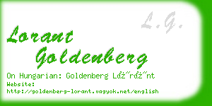 lorant goldenberg business card